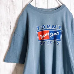 【海外モデル】90s Vintage 古着 トミー TOMMY sports 水色 半袖Tシャツ #7825のサムネイル