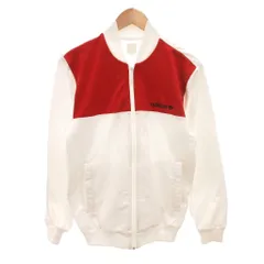 アディダス adidas トラックジャケット ジャージ ブルゾン ジップアップ トレフォイル ロゴ M 赤 レッド 白 ホワイト 983431 /FF