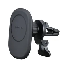 セイワ(SEIWA) 車内用品 ワイヤレス充電器付スマホホルダー Magsafe対応 D601 Apple Iphone12以降用専用 エアコン取付 Quick Charge 最大7.5W [ブラック/エアコン取り付け]