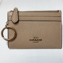 m001 T1 美品 COACH コーチ C2254 88250 レザー コインケース パスケース コインパース 小銭入れ カードケース 財布 キーリング付き