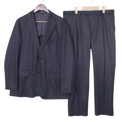 美品】スーツセレクト A5 クラシコテーパード グレー 千鳥柄 パンツ2本 