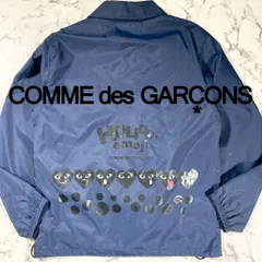 限定品/AD2016(M)●COMME des GARCONS  コムデギャルソン コーチジャケット ナイロン ハート ロゴ ネイビー 紺のサムネイル