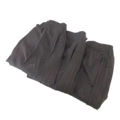 アディダス adidas タグ付き 3点セット スリーストライプス ダブルニット トラックパンツ ジャージ S 黒 ブラック IA9420 /FF