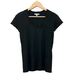 JAMES PERSE(ジェームスパース) 半袖Tシャツ サイズ0 XS レディース美品  黒 Vネックのサムネイル