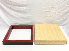 D18710/鎌倉彫 菊桐文炉縁 紙箱 天然木 茶道具 木工芸 漆工芸 漆芸 現代工芸