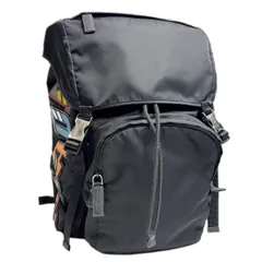 【中古】  プラダ ロゴパッチ バックパック 2VZ135 ブラック カラーパッチのサムネイル