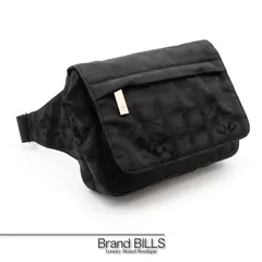 未使用品 CHANEL シャネル ニュートラベルライン ウエストバッグ ボディバッグ A29346 10番台 ナイロンジャガード ブラック レディース
