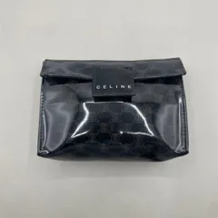 極美品　CELINE セリーヌ　化粧ポーチ　マルチポーチ　マカダム柄　ロゴ　黒　ブラックのサムネイル
