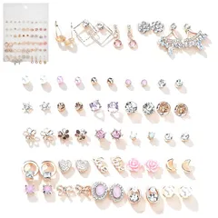 ピアス レディース 30ペア 可愛い レディース サージカルステンレス ピア ス 金属アレルギー対応 ピア ス 韓国 かわいい スタッド 星 BTtime 花 仕事 アクセサリー プレゼント お誕生日 母の日 記念日 クリスマス