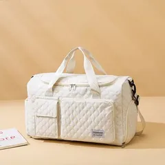 【新品・未使用】大容量 新品 ボストンバッグ 3way やわらか素材 シューズポケット キャリーオン ホワイト 白色 旅行用バッグ ジム用バッグ スポーツバッグ シューズ収納 軽量 スポーツ 部活 サッカー バレーボール 卓球 ゴルフ 旅行 学生