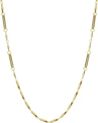 Jeroot 磁気ネックレス レディース おしゃれ 幅2mm 全長45cm チェーン アレルギー対応 ゴールド 専用BOX (yellow(45cm))