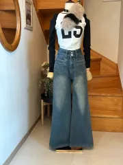 ワイド デニム パンツ デニム ズボン 起毛デニム