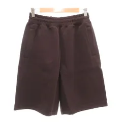 ユニクロ UNIQLO C タグ付き 25SS スウェットワイドショーツ パンツ S イージー ハーフ ショート丈 ワイン /AE