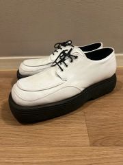 GUCCI ホワイトレザー・レースアップシューズ 7 - メルカリ