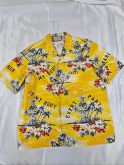 グッチ ボーリングシャツ ショートパンツ セットアップ サテン ロゴ