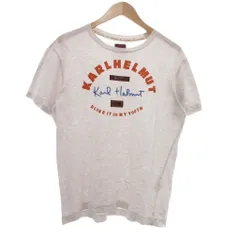 カールヘルム Karl Helmut 美品 Tシャツ 半袖 ロゴ Ｍ グレー /MG