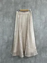 美品 PROPORTION プロポーション ボディドレッシング チュール 光沢 フレア スカート sizeS/ベージュ  ■◇ レディースのサムネイル