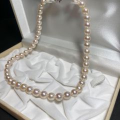 白蝶真珠 ネックレス セミラウンド SILVER パール 11.8mm 74g - メルカリ