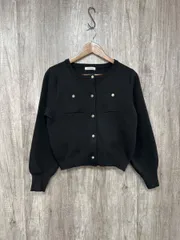 natural couture ナチュラルクチュール ニット カーディガン sizeF/黒  ◇■ レディース