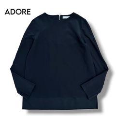 ◆幻◆ 希少美品 定価3万円 ADORE VERYジョーゼットリボンブラウス ◇幻◇ 希少美品 定価3.2万円 ADORE ライトジョーゼットリボンブラウス