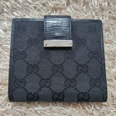 53 美品 GUCCI ジャッキー 二つ折り財布 GGキャンバス em1 - メルカリ