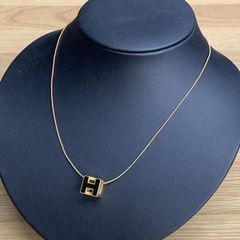 HERMES エルメス カージュドアッシュ Hキューブ ネックレス ゴールド