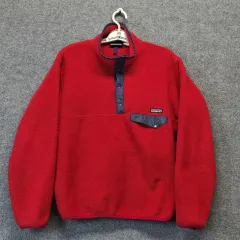 90s patagonia パタゴニア Synchilla（シンチラ） スナップ-T レッド/ネイビー ジャメイカ