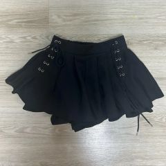 pium サイドリボンティアードスカート ブラック - メルカリ