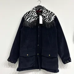 新品 スタイルナンダ コーデュロイ ゼブラ パータン 裏地 シープスキン ジャケットのサムネイル
