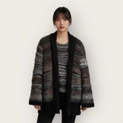 ISSEY MIYAKE COLUMN KNIT GRAY カーディガン - メルカリ