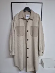 ZARA オーバーサイズシャツ型 コート CHECK ロング シャツ ジャケット