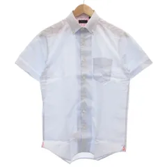 ポールスミス PAUL SMITH 美品 ワイシャツ 半袖  ボタンダウン ストライプ柄 L ライトブルー /UO