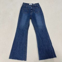 MOUSSY MVS FLARE 23 インディゴ コットン ストレッチ - メルカリ