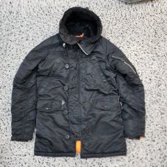 ALPHA INDUSTRIES MIL-J-37187 ブラック/オレンジ L - メルカリ