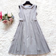 極美品✨フォクシー 定価7万 春夏に◎ロゴ刺繍 フレアワンピース
