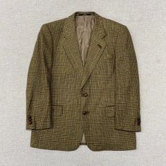 90s Burberry tweed check tailored jacket - メルカリ