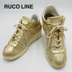 RUCOLINE　ルコライン　厚底スニーカー　ウェッジソール　レースアップ　37　ゴールド/金のサムネイル