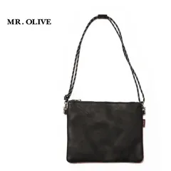 MR.OLIVE ミスターオリーブ サコッシュ "IMPERMA-LEATHER / ZIPPER SMALL SACOCHE TRAIL" ME680Nのサムネイル