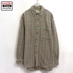 90s vintage Eddie Bauer チェック柄 ボタンダウン 長袖シャツ メンズ 表記XLサイズ