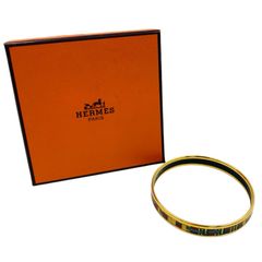 みーちゃん様専用✨HERMES バングル エマイユ GM 馬柄 ゴールド ロゴ