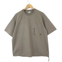 グロスター GLOSTER Tシャツ ドローストリング ジップポケット オーバーサイズ 吸水 速乾 防シワ 半袖 M モカ 美品のサムネイル