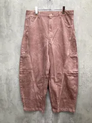 新品訳あり■H&M エイチアンドエム バレルツイルパンツ デニム ケミカルウォッシュ カーゴ ワイドテーパード sizeEUR 46/ピンク ■■ メンズ