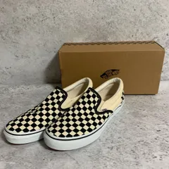 VANS ヴァンズ VANS ヴァンズ SLIP ON スリッポン V98CLA BLK/WHT CHECK（ブラック/ホワイト チェック） 27cmサイズ □□☆