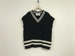 本物オールダービーニットウェアOldderbyKnitwearウールニットVネックジレベストメンズサーフアメカジミリタリーストリートスケーターワークビジネススーツモードゴルフドレスバイカー黒ブラックイギリス製L