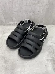 UGG アグ スポート イヤー サンダル sizeW6/ブラック ■◆ レディース