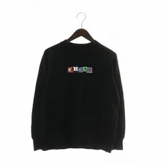 サカイ sacai × クロット CLOT コラボ 21AW トレーナー スウェット 長袖 クルーネック ロゴ プリント 1 S 黒のサムネイル