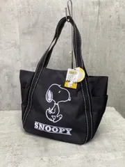 新品 PEANUTS ピーナッツ スヌーピー A4対応 バルーントート バッグ 黒 ■■ レディース