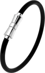 Jeroot 静電気除去 ブレスレット バングル 静電気軽減 グッズ 静電気対策 磁気 スポーツ シリコンブレスレット 秋冬乾燥季節対応 男女兼用 (シルバー 21cm,  ワンサイズ)のサムネイル
