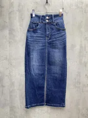 AZUL BY MOUSSY アズールバイマウジー ハイウエスト スリット ロング デニムスカート sizeS/ネイビー ■◇ レディース