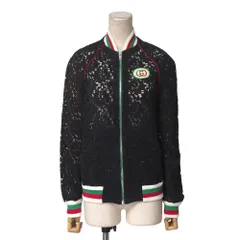 ■美品■GUCCI グッチ ウェブ ジャケット サイズ36 レース ジップアップ GGロゴ パッチ イタリア製 ブランド古着【中古】20260508/RA9313のサムネイル